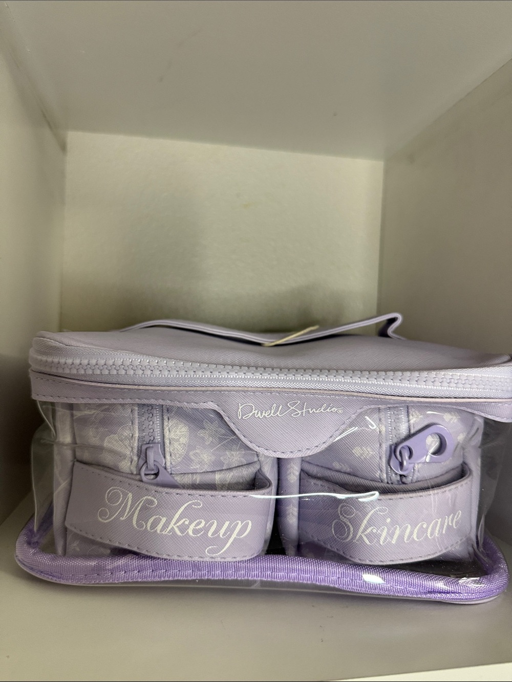 S Dwell & Slumber Lavender Makeup & Skincare Travel Case (3) Pieces - NWOT